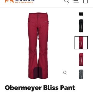 Obermeyer Red Maroon Bliss Pants Feel the Beat Size 12